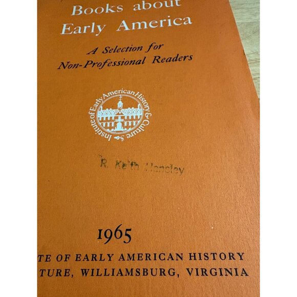 Books About Early America Selection For Non-Professional Readers 1965 Paperback - Picture 2 of 8